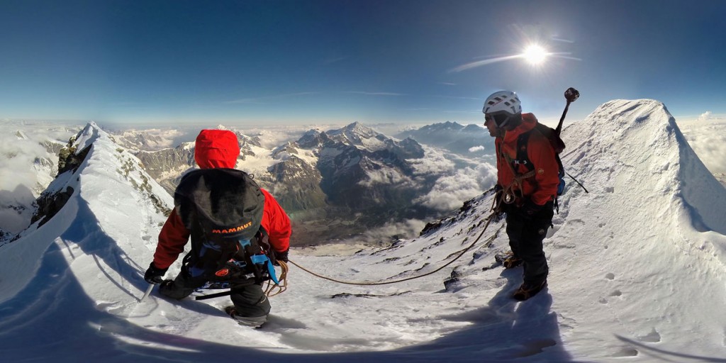 Stephan Siegrist und David Fasel. Mammut Pro Athlet Team. Matterhorn.